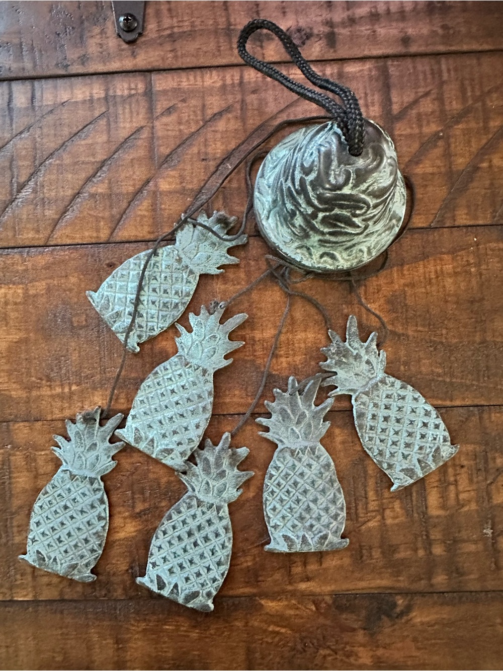Pewter pineapple wind chime